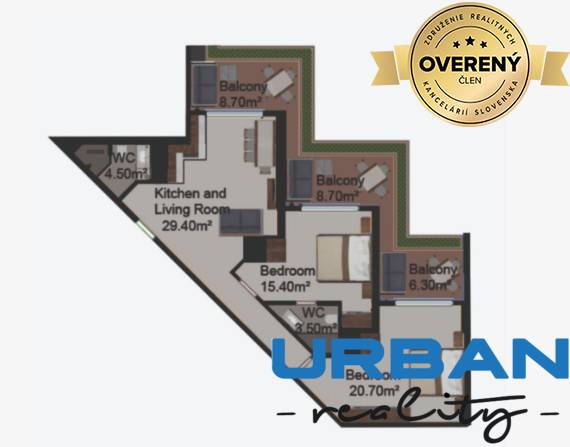 HOTEL AND RESIDENTIAL COMPLEX THE EYES OF ZANZIBAR - APARTMENT 123 M2