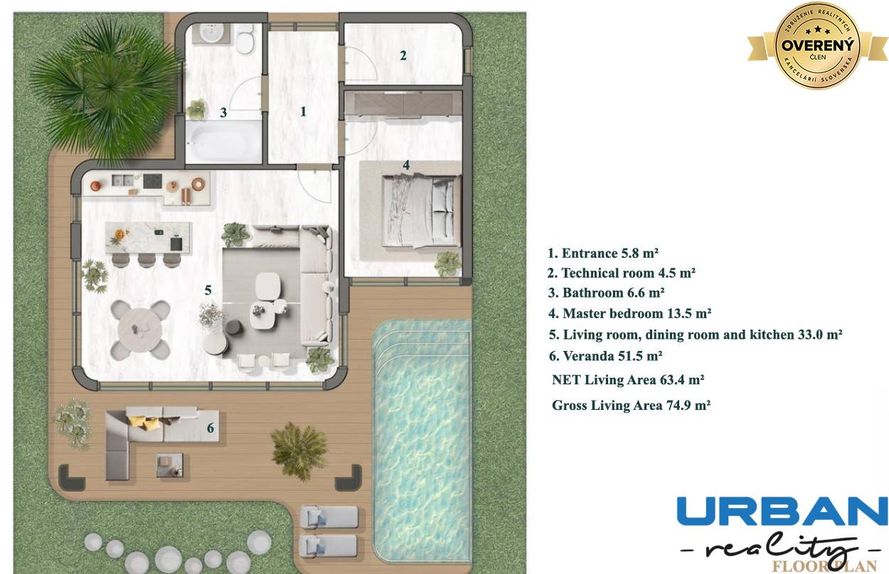 ONE BEDROOM VILLA WITH SEAVIEW IN ZANZIBAR