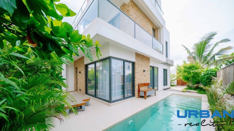 New home in a villa with ocean views in the unique town of Fumba