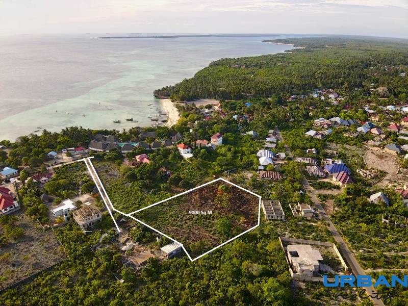 LAND 9000 SQM ONLY 100 M FROM THE BEACH IN KIZIMKAZI